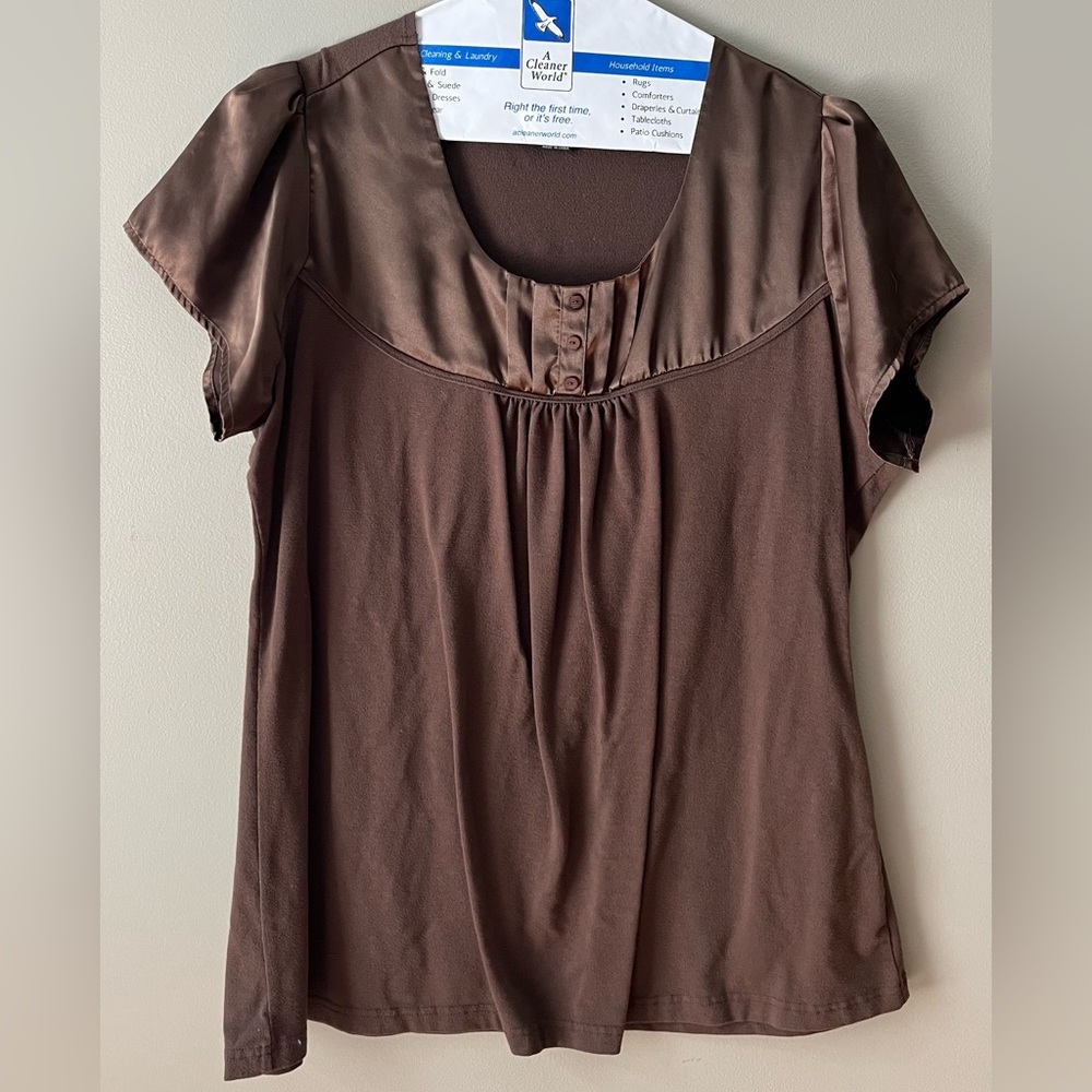 Lane Bryant Chocolate Brown Blouse 18/20